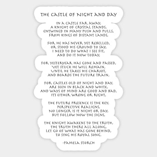 The Castle of Night and Day Poem Sticker